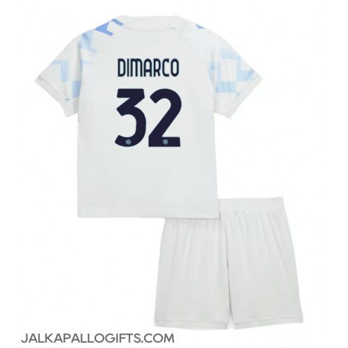 Inter Milan Federico Dimarco #32 Vieras Peliasu Lasten 2025-26 Lyhythihainen (+ Lyhyet housut)